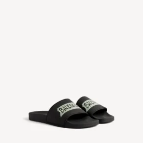 Pool-Sandalen für Herren in Schwarz/Weiß