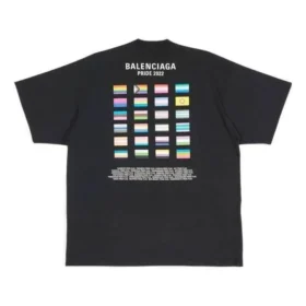Pride 22 Oversized-Baumwoll-T-Shirt „Black White“ 694576TMVO21070