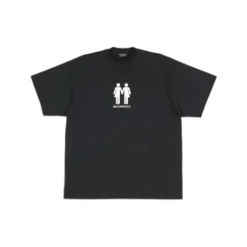 Pride 22 Oversized-Baumwoll-T-Shirt „Black White“ 694576TMVO21070