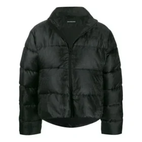 Pufferjacke mit gesticktem Logo „Schwarz“ 582998TFO061000