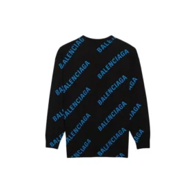 Pullover mit Rundhalsausschnitt und Allover-Logo „Black Blue“ 625970T31781165