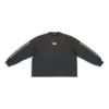 Pullover mit Rundhalsausschnitt und gesticktem BB-Logo auf dem Ärmel „Washed Black White“ 699191TMVG79034