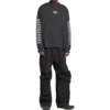 Pullover mit Rundhalsausschnitt und gesticktem BB-Logo auf dem Ärmel „Washed Black White“ 699191TMVG79034