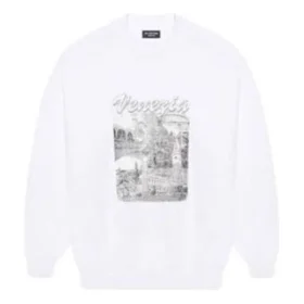 Pullover mit Venezia-Print „White“ 652981TKV899094