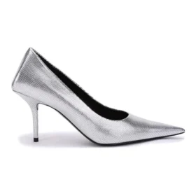 Pumps mit geprägtem, quadratischem Schaft „Silver“ 572879WBB208100 Pumps mit geprägtem, quadratischem Schaft „Silver“ 572879WBB208100