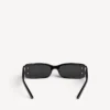Rechteckige Damen-Sonnenbrille „Dynasty“ in Schwarz Rechteckige Damen-Sonnenbrille „Dynasty“ in Schwarz