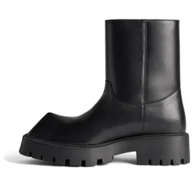 Rhino Stiefeletten „Schwarzes glattes Kalbsleder“ 763684WBB501000