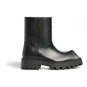 Rhino Stiefeletten „Schwarzes glattes Kalbsleder“ 763684WBB501000