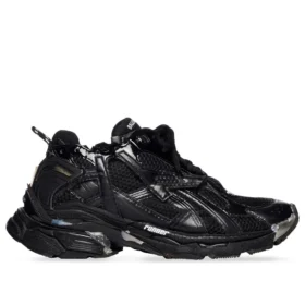 Runner-Sneaker „Schwarzes Mesh und Nylon mit transparenter, mehrfarbiger Verzierung“ 677402W3RB11000