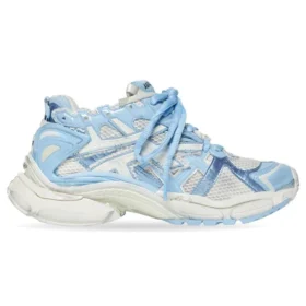 Runner Sneaker „Weiß, Babyblau, Mesh und Nylon“ 677402W3RB29744