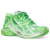 Runner Sneaker „Weiß, Neongrün, Mesh und Nylon“ 677403W3RBM3590