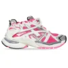 Runner Sneaker „Weiß, Rosa, Grau, Mesh und Nylon“ 677402W3RBN9155