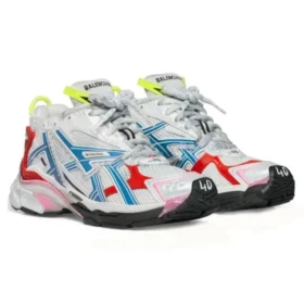 Runner Sneaker „Worn Out White Blue Red Mesh and Nylon“ 677402W3RB69645