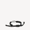 Saint-Germain-Spitzenarmband in Schwarz/Weiß/Glänzendem Silber Saint-Germain-Spitzenarmband in Schwarz/Weiß/Glänzendem Silber