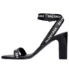 Sandalen mit durchgehendem Logo und High Heels „Schwarz“ 630041WBAE11090