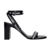 Sandalen mit durchgehendem Logo und High Heels „Schwarz“ 630041WBAE11090