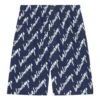Shorts mit durchgehendem Scribble-Muster „Indigo“ 672410TLLJ48502