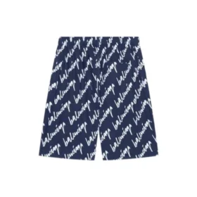 Shorts mit durchgehendem Scribble-Muster „Indigo“ 672410TLLJ48502