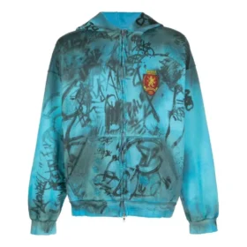 Skater-Hoodie mit Reißverschluss, mittlere Passform „Blue Sky“ 744457TOVA84900