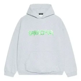 Slime Hoodie Wide Fit „Grey Green“ 674986TLVF21203