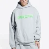 Slime Hoodie Wide Fit „Grey Green“ 674986TLVF21203