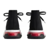 Speed 1.0 Schnür-Sneaker „Schwarz-Weiß mit roter transparenter Sohle“ 617217W05GG1014