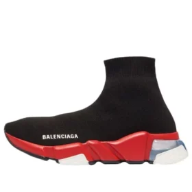 Speed 1.0 Sneaker „Schwarz-Rot mit transparenter Sohle, Weiß“ 607544W05GH1038