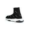 Speed 1.0 Sneaker „Weißes Logo, Monogramm, schwarzer Strick“ 597425W2DBF1015
