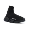 Speed 2.0 Sneaker „Schwarzer, glänzender Strick mit schwarzer Sohle“ 636833W2AF31000