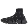 Speed 2.0 Sneaker „Schwarzer Strick mit durchgehendem weißem Logo“ 617239W2DBO1090