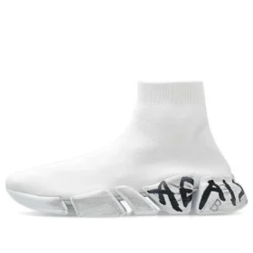 Speed 2.0 Sneaker „Weißer Strick mit schwarzem Graffiti“ 617239W2DD42091