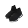 Speed Graffiti Sneaker „Schwarz, Strick, weiße Graffiti-Sohle“ 605942W2DB71006