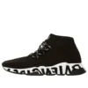 Speed-Sneaker „Schwarzer recycelter Strick mit schwarzer Graffiti-Sohle“ 621611W05GE1015