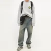 Sportlicher Rundhalspullover mit B-Crest-Logo „Grey“ 671125TLV601300
