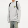 Sportlicher Rundhalspullover mit B-Crest-Logo „Grey“ 671125TLV601300