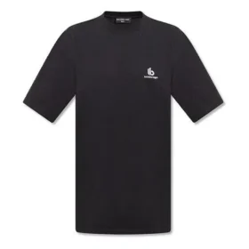 Sporty B Logo T-Shirt, Boxy Fit „Black“ 681045TLVN11070