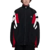 Sporty B Wende-Track-Jacke „Black Red White“ 681445TKO481000