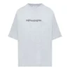 SS21 bedrucktes T-Shirt mit Rundhalsausschnitt, grau 620941TIV501167