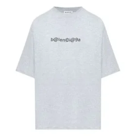SS21 bedrucktes T-Shirt mit Rundhalsausschnitt, grau 620941TIV501167