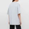 SS21 bedrucktes T-Shirt mit Rundhalsausschnitt, grau 620941TIV501167