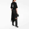 SS21 Drip Peace T-Shirt mit großem Aufdruck, weite Passform, schwarz 641655TKVA11012