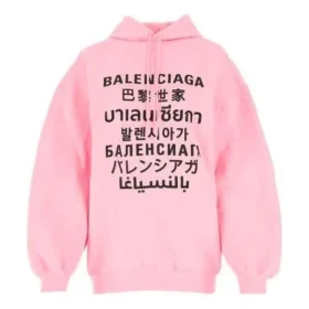 SS21 Hoodie mit Aufdruck, rosa 641529TJVI61401