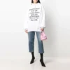 SS21 Hoodie mit Logo-Aufdruck, Weiß, 641529TJVI69040