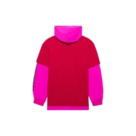 SS21 Kapuzen-Langarmjacke mit Patchwork-Details, Unisex, Rosa-Rot 657037TKV826295 SS21 Kapuzen-Langarmjacke mit Patchwork-Details, Unisex, Rosa-Rot 657037TKV826295