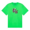SS21 Kurzarm-Unisex-Shirt mit kleinem Cartoon-Aufdruck, grün 612966TJVM93302