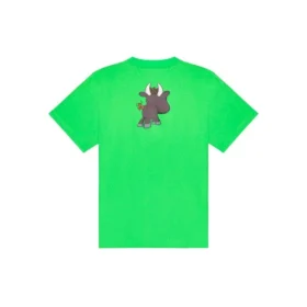 SS21 Kurzarm-Unisex-Shirt mit kleinem Cartoon-Aufdruck, grün 612966TJVM93302