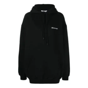 SS21 Logo-Baumwoll-Hoodie Schwarz 578135TJV851070