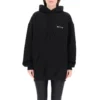 SS21 Logo-Baumwoll-Hoodie Schwarz 578135TJV851070