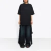 SS21 Logo-Muster Rundhalsausschnitt Kurzarm Unisex Schwarz 641655TKV711069