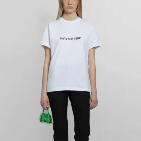 SS21 Lässiges T-Shirt mit Alphabet-Logo-Aufdruck, groß, kurzärmelig, weiß 612965TIV549040